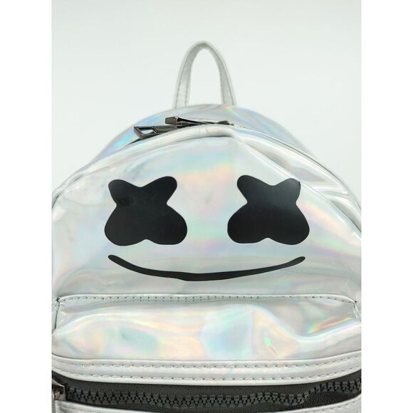 Marshmello Mad engine oil slick mini backpack MARSHIN silver holographic - Picture 5 of 12